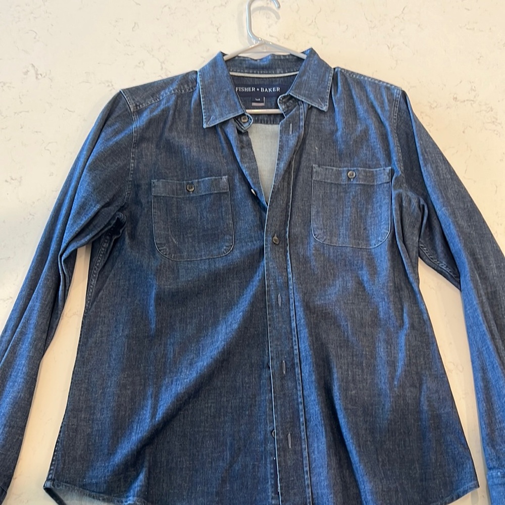 Fisher + Baker Denim Button Up. Size Small. Only worn once
